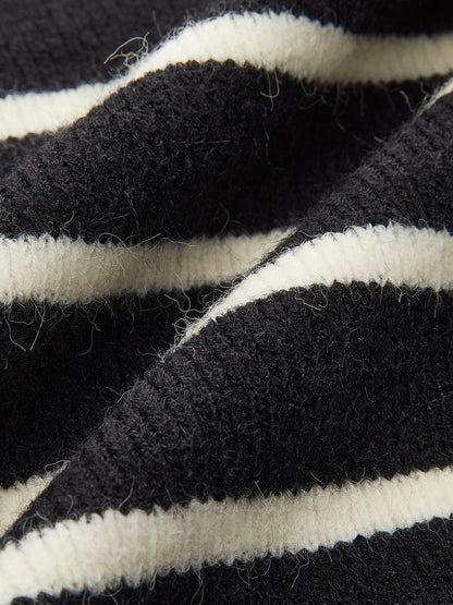 Classic Striped Back Bow Sweater Vest