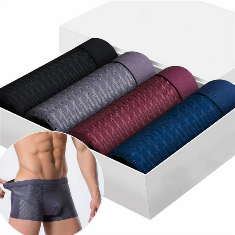 Slim Fit Bamboo Mesh Boxer Briefs