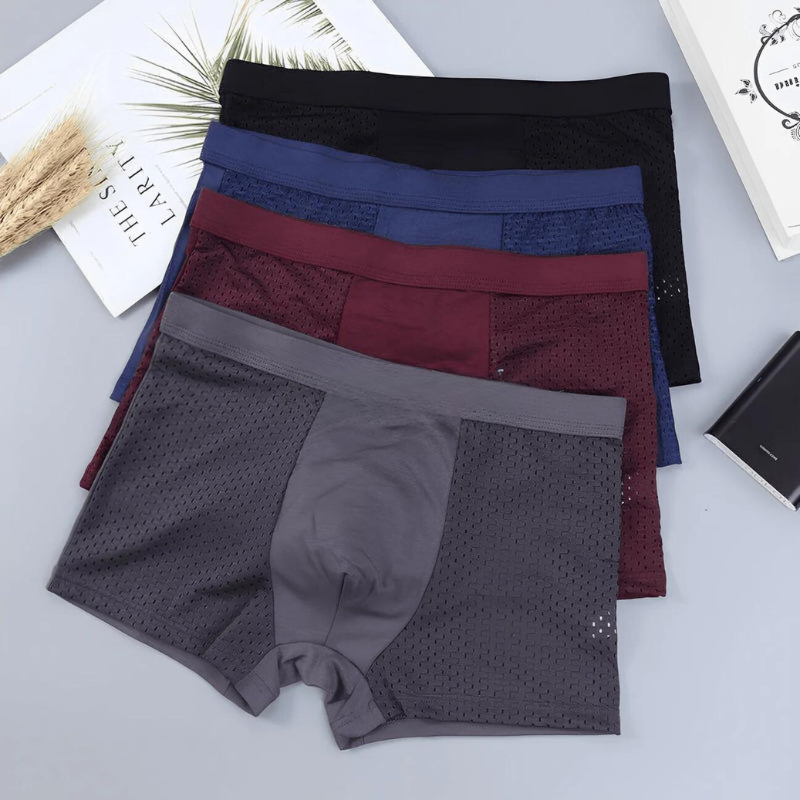 Slim Fit Bamboo Mesh Boxer Briefs - Nocini