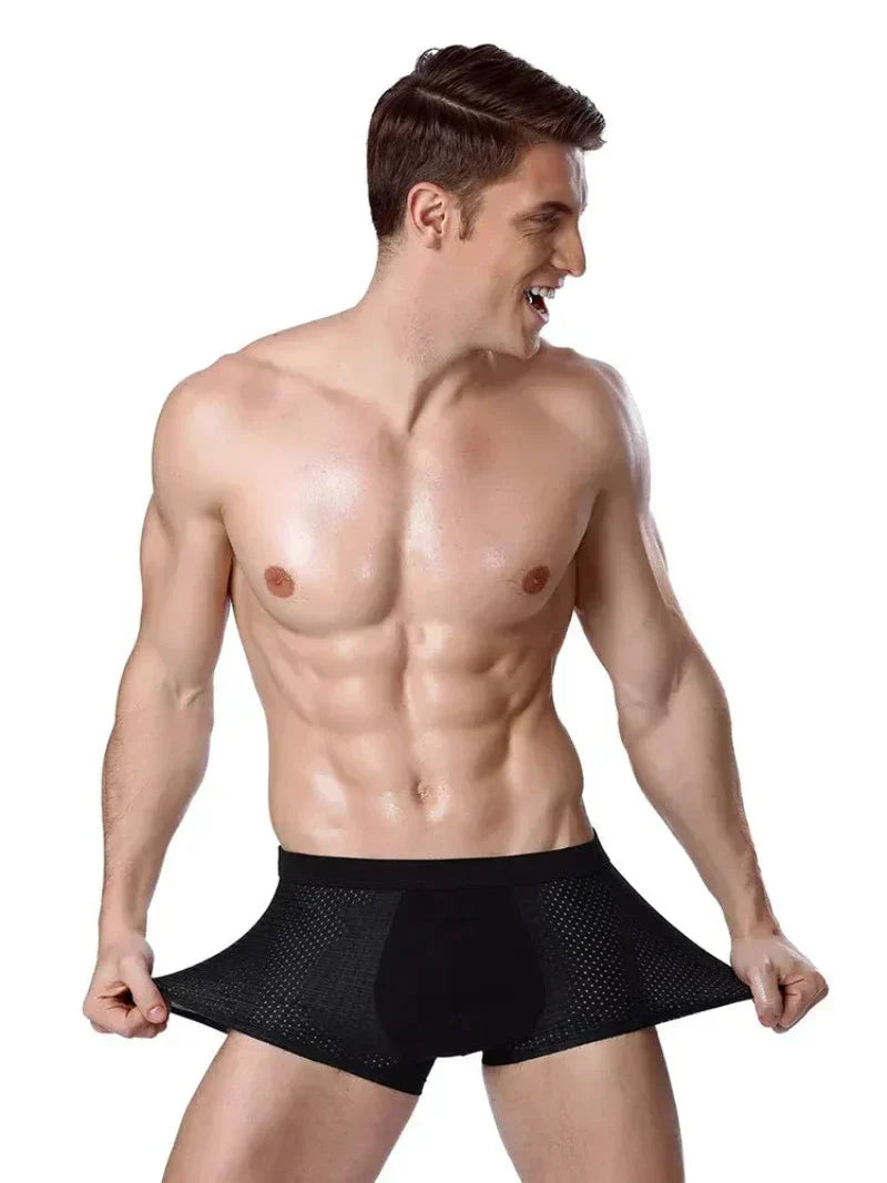 Slim Fit Bamboo Mesh Boxer Briefs