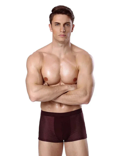 Slim Fit Bamboo Mesh Boxer Briefs