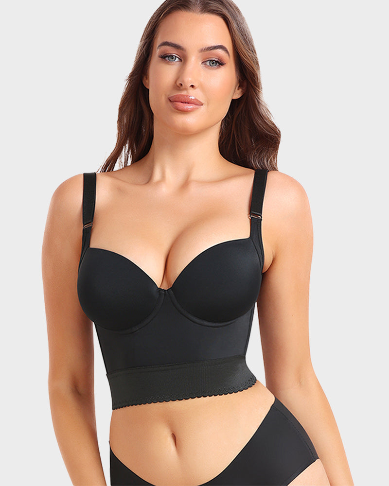 Sculpting Longline Bra with Built-In Shapewear Support - Olytrend