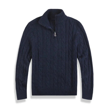 Image of Brad | Men's Quarter-Zip Cable Knit Sweater