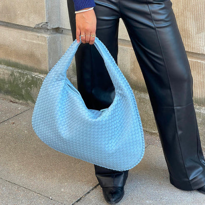 Braided Design Bag - Sophia-Light blue-Nora Luxe
