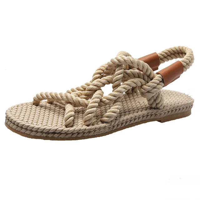 Woven Strappy Summer Sandals - Pexav