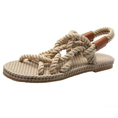 Woven Strappy Summer Sandals - Pexav