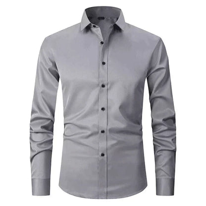 Breathable and Highly Elastic Shirt for Men - Felix-Grey-white-XS-Nora Luxe