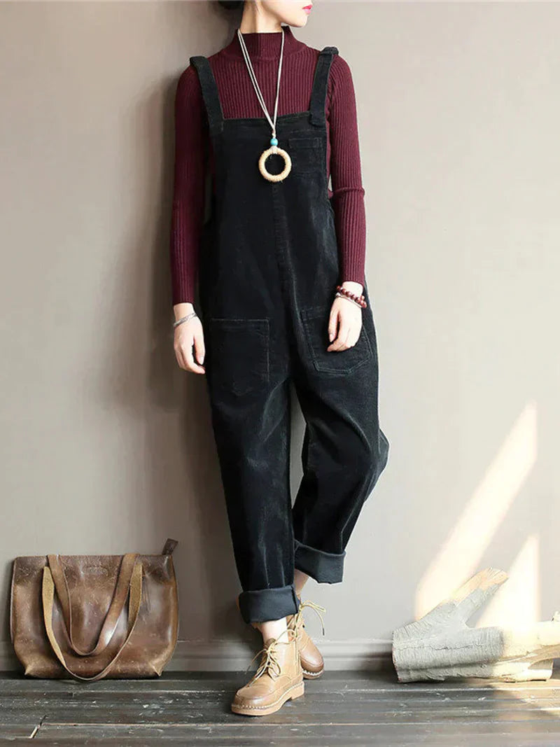Casual Loose Fit Overalls with Adjustable Straps