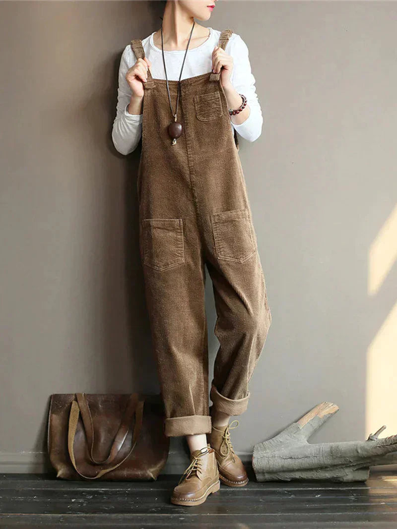 Casual Loose Fit Overalls with Adjustable Straps - Nocini
