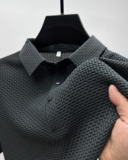Lightweight Men's Polo Shirt with Mesh Panels - Pexav