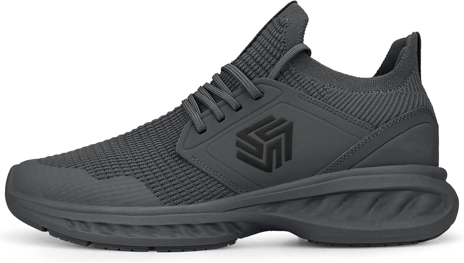 Breathable Men's Running Shoes - FlexiFit-Black-7.0-Nora Luxe
