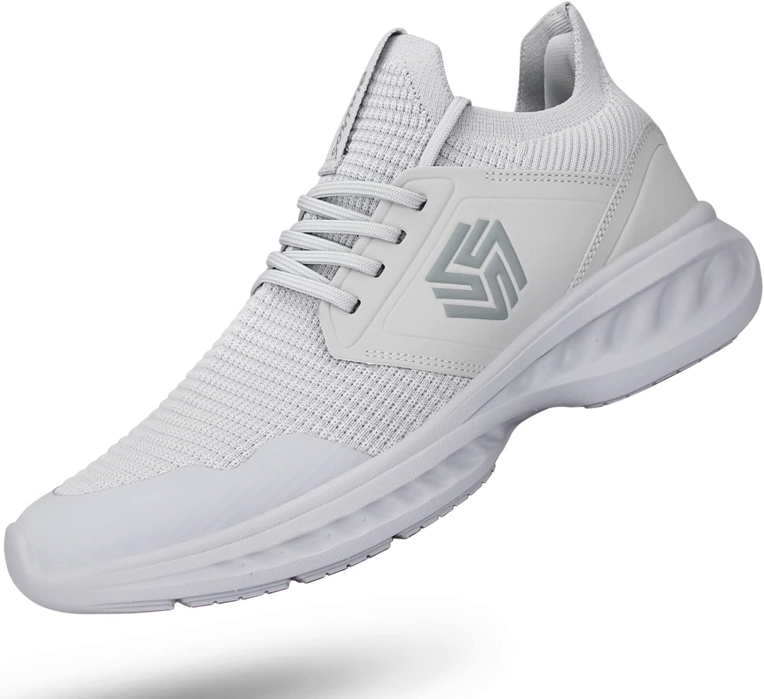 Breathable Men's Running Shoes - FlexiFit-Light Gray-7.0-Nora Luxe