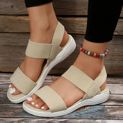 Breathable Mesh Orthopedic Sandals | Easy Slip-on Design-4-Beige-Nora Luxe
