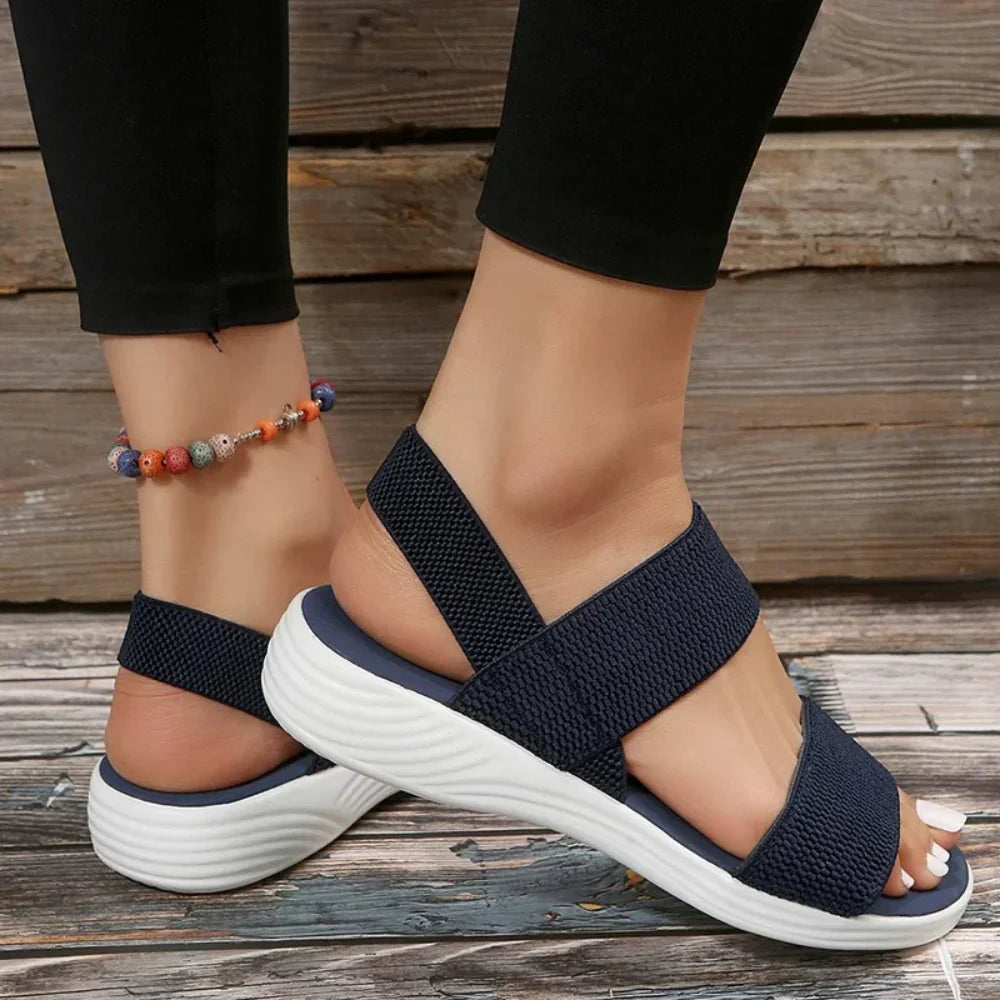 Breathable Mesh Orthopedic Sandals | Easy Slip-on Design-4-Blue-Nora Luxe