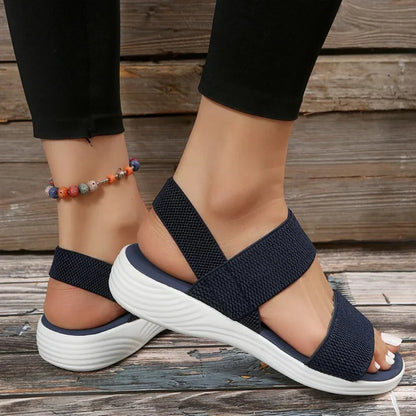 Breathable Mesh Orthopedic Sandals | Easy Slip-on Design-4-Blue-Nora Luxe