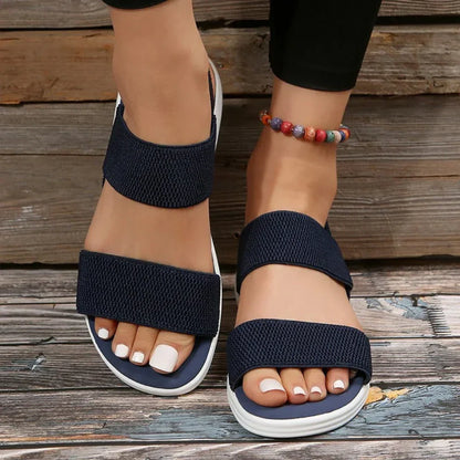 Breathable Mesh Orthopedic Sandals | Easy Slip-on Design-4-Blue-Nora Luxe
