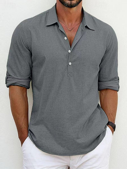 Classic Comfortable Linen Men's Shirt - Pexav