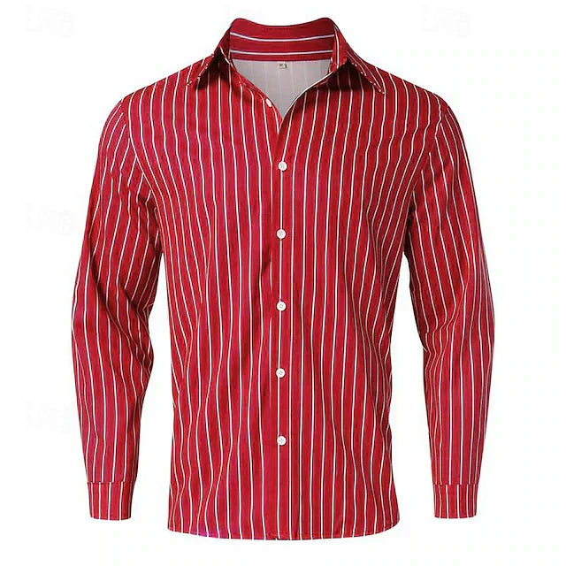 Classic Casual Stripe Dress Shirt