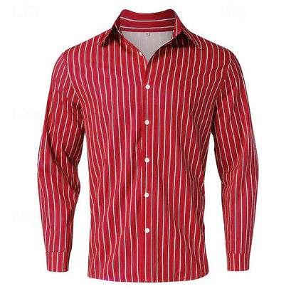 Classic Casual Stripe Dress Shirt