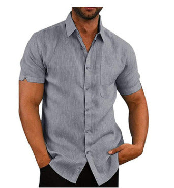 Casual Linen Style Men's Shirt - Pexav