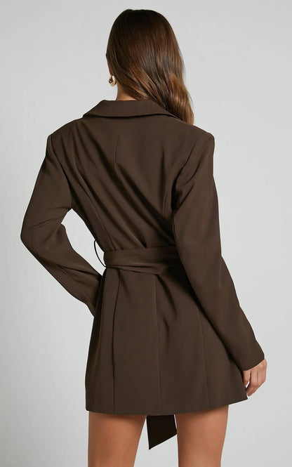 Image of Brenda | Women's V-Neck Wrap Mini Dress