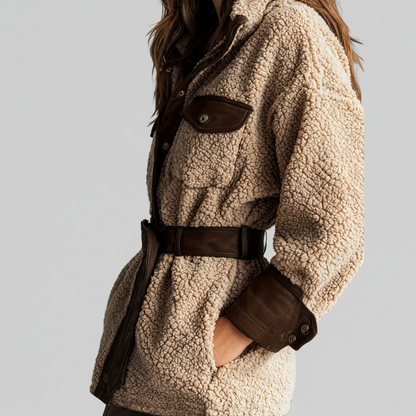 Image of Brianna | Women's Oversized Sherpa Jacket