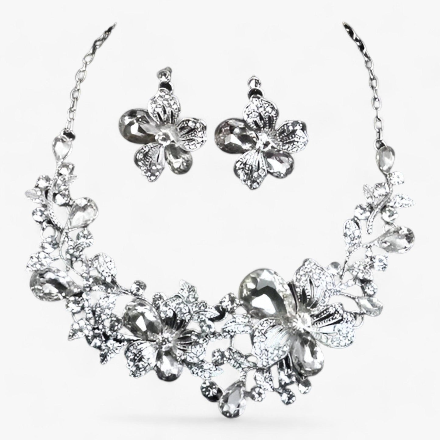Bridal jewellery set with Enamel Flowers - Fleur-Mixed-Nora Luxe