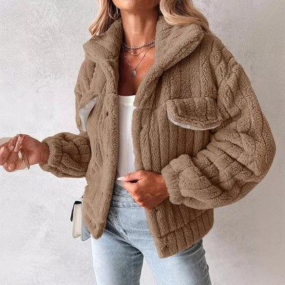 Quilted Faux Fur Denim Jacket