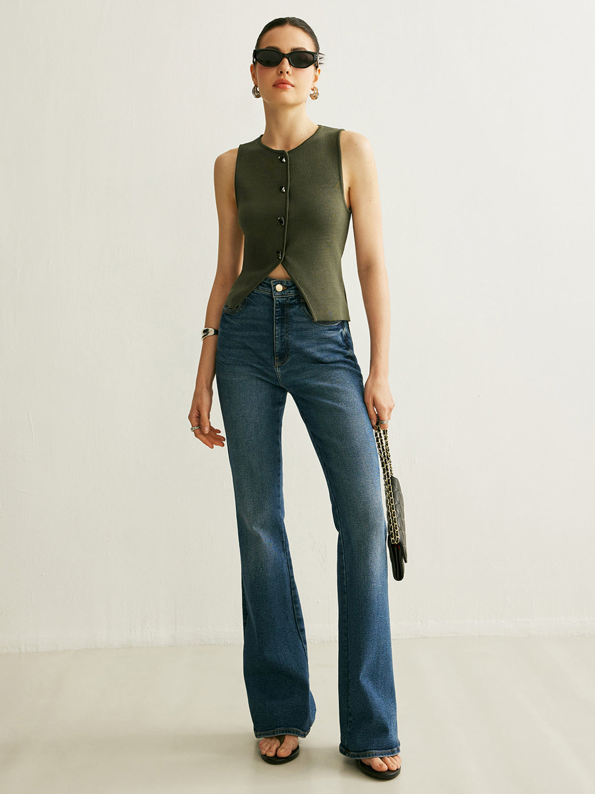 Classic Textured Knit Waistcoat