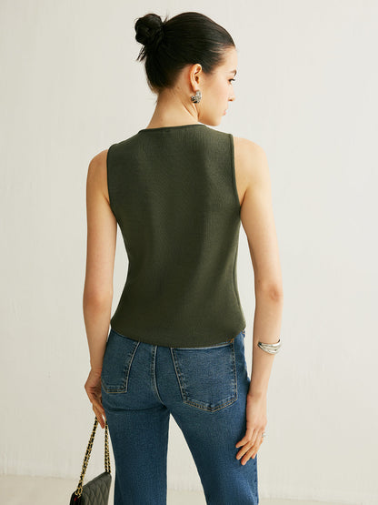 Classic Textured Knit Waistcoat