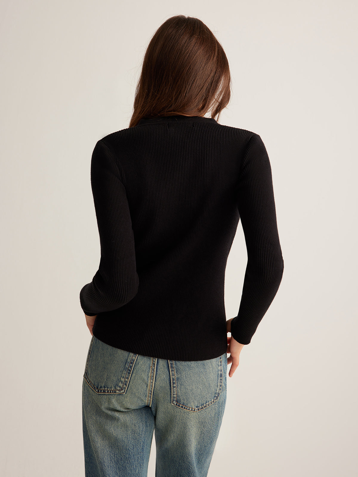Slim Fit Crew Neck Knit Shirt