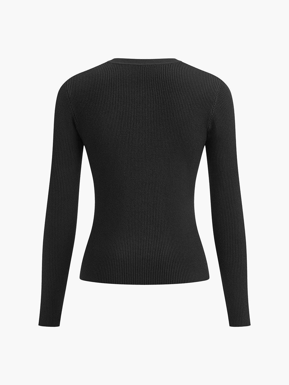 Slim Fit Crew Neck Knit Shirt