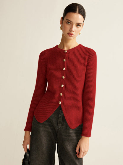 Classic Open Front Knit Cardigan