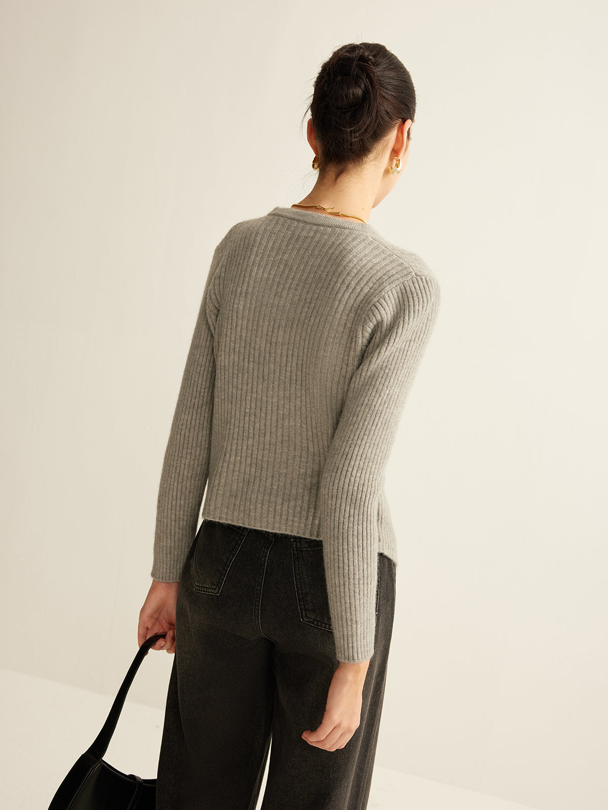 Classic Open Front Knit Cardigan