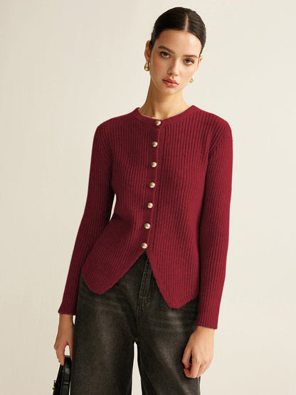 Classic Open Front Knit Cardigan