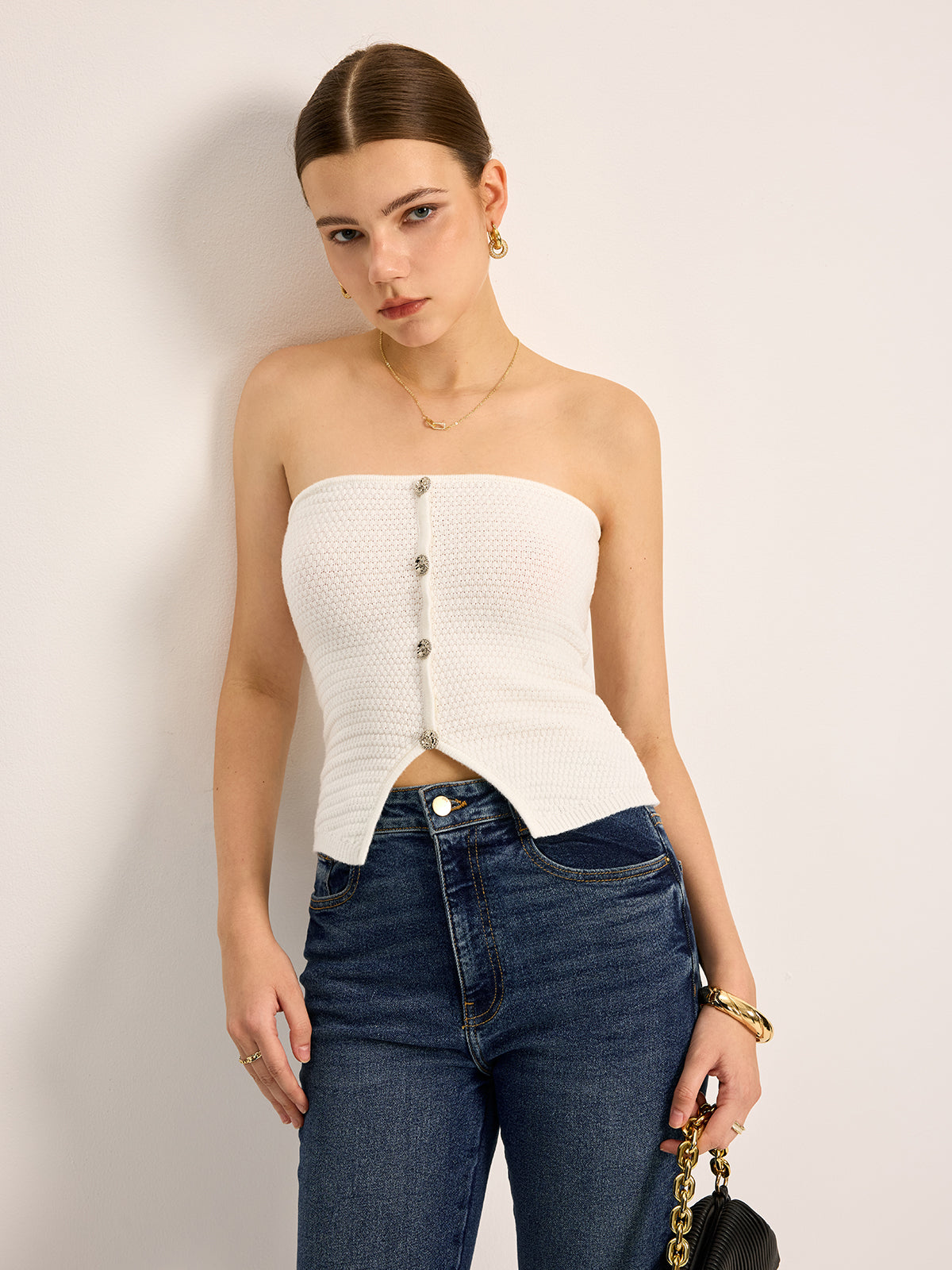 Elegant Off Shoulder Knit Top