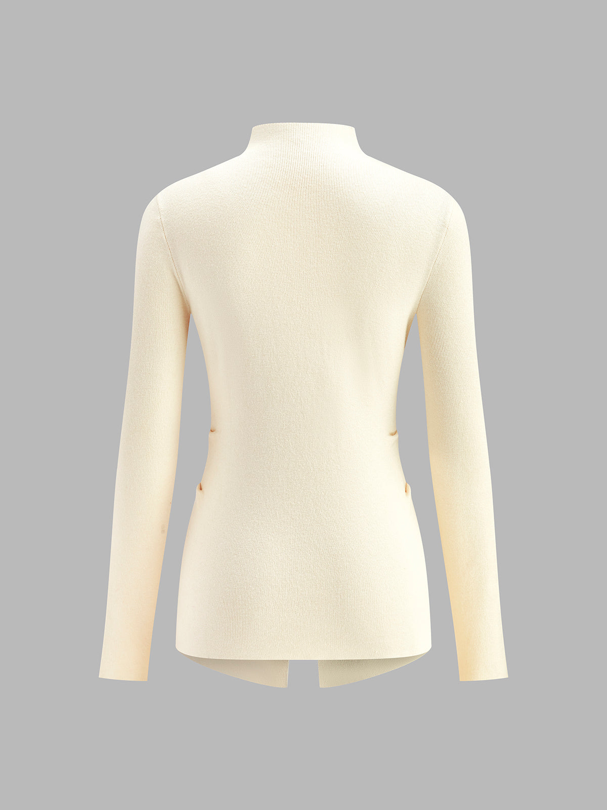 Flared Ruffle Knit Blouse