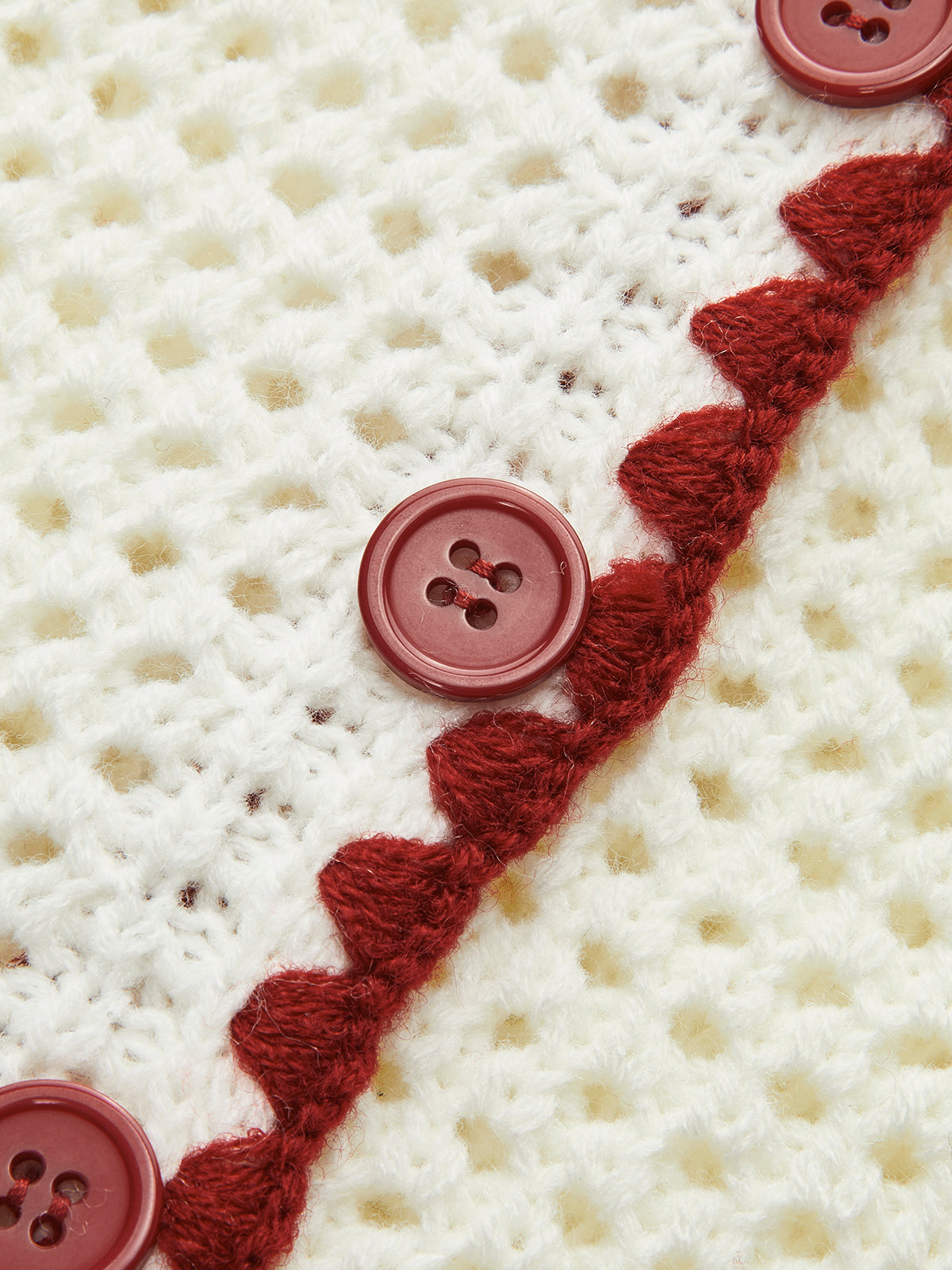 Colorful Crochet Button Front Vest