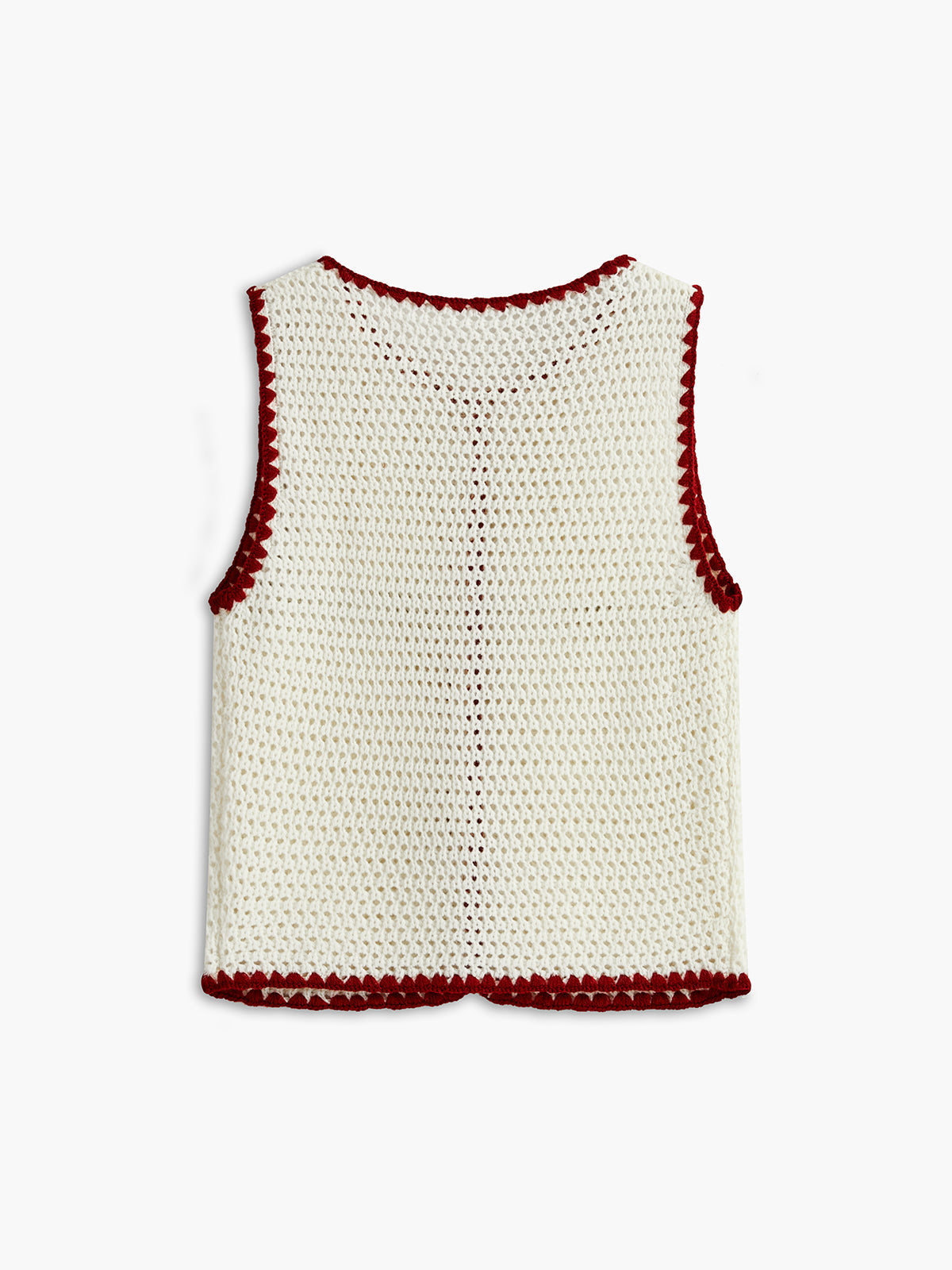 Colorful Crochet Button Front Vest