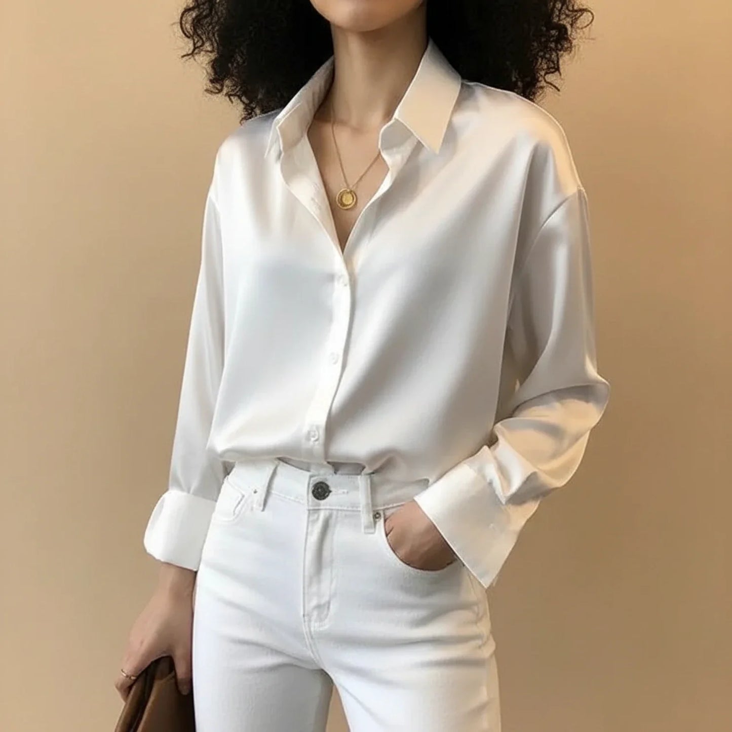 Fashionable Ladies Classic Top Shirt - Olytrend