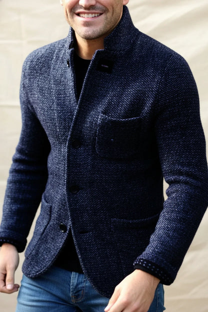 Relaxed Fit Crew Neck Mens Jacket