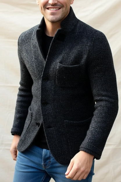 Relaxed Fit Crew Neck Mens Jacket