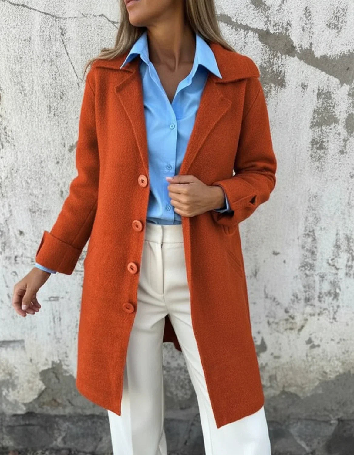 Button-Front Jacket for Women AI replaced image