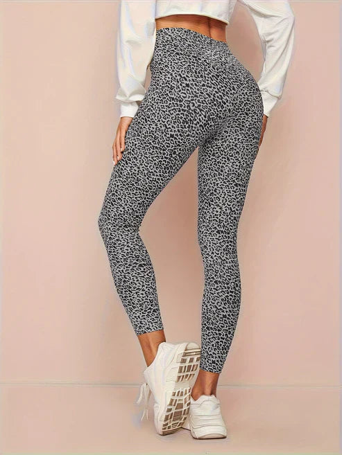 Fashionable Animal Print High Waist Leggings