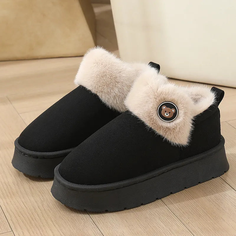 Cozy Fur Lined Slipper Boots