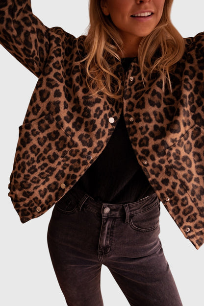 Fashionable Animal Print Coat