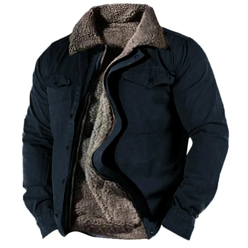 Fleece Lined Mens Insulated Winter Jacket