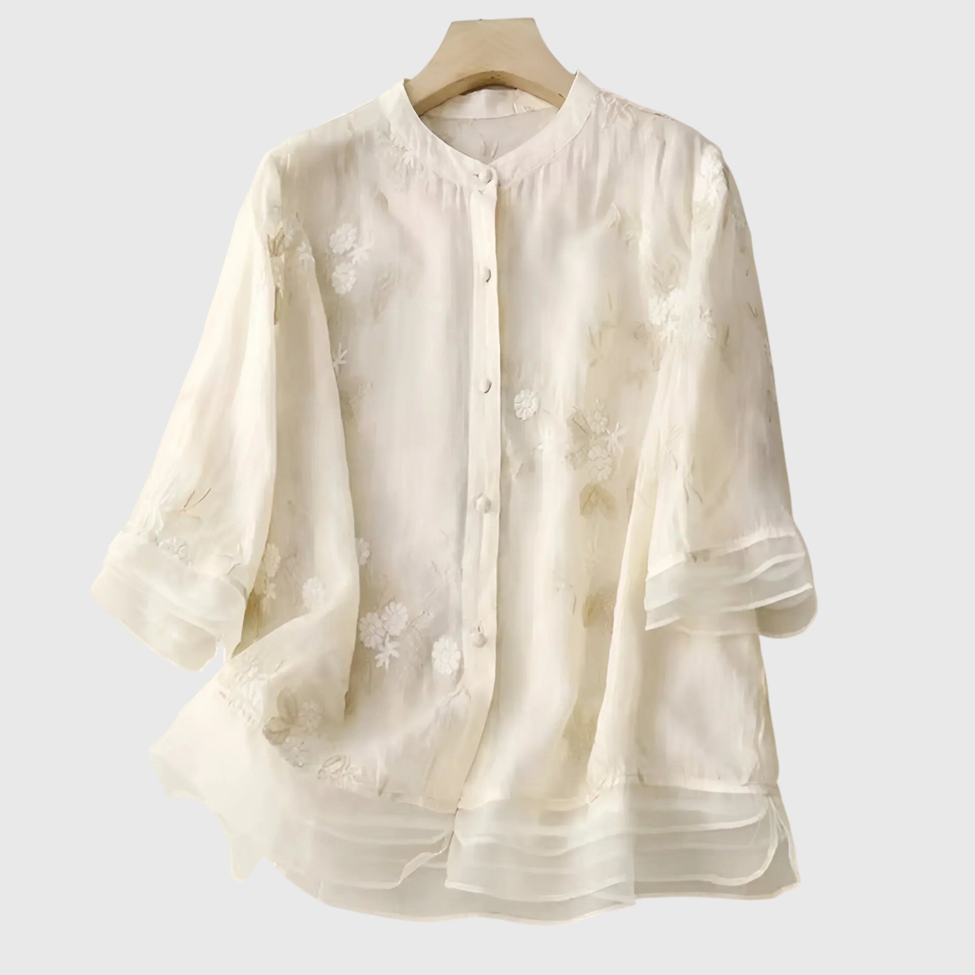 Elegant Flower Patterned Party Top - Nocini