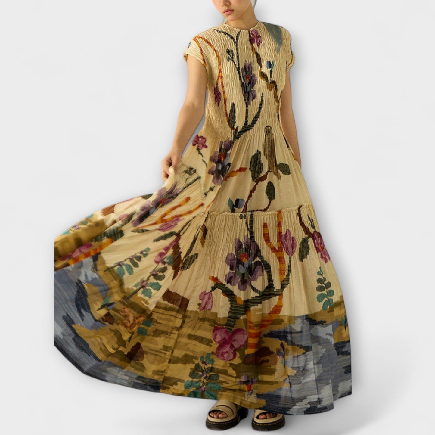 Wild Print Flowy Party Dress