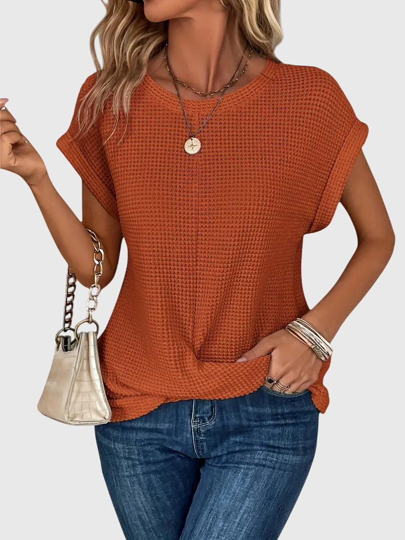 Isa | Classic Women's Crew Neck Top - Olytrend
